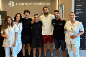 AC Reggiana - Rozzio con lo staff del Centro medicina Reggio Emilia